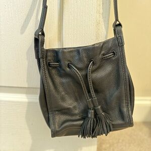 Fossil Black Leather Crossbody Bag
